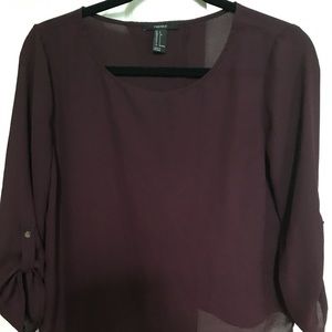 Sheer Dark Purple Blouse